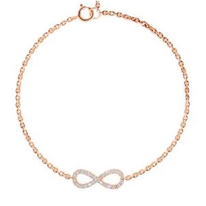 Lab Grown Diamond Infinity <b>Bracelet</b> 10k 14k 18k <b>Gold</b> <b>White</b> Yellow Rose <b>Bracelets</b> Full Custom Gift for Women Make to Order - Product Image 2