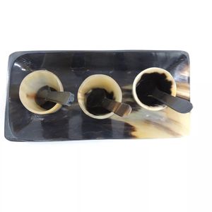 Real Buffalo Horn Whiskey Shot Cup Vintage Export Quality Hand Carved Drinking Horn Mug Ins Style <b>Glass</b> Whisky Cup BY HF CRAFTS - Product Image 2