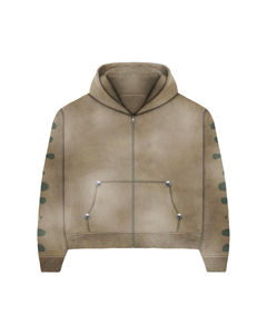 Custom 2025 <b>Oversized</b> Tracksuit Sun Faded Striped Zip up <b>Hoodie</b> and Sweatpants Set Acid Wash Sweat Suit <b>Hoodie</b> for Men - Product Image 2