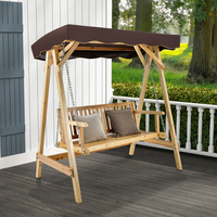 Meubles d'extérieur Offre Spéciale du Vietnam-Balançoire de jardin 2 places Chaise balançoire en bois Mobilier de banc hamac d'extérieur