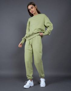 Ensemble de sweatshirts à capuche de jogging unisexe pour hommes à logo personnalisé pantalons de survêtement d'hiver à la mode fermeture à cordon logo avant - Product Image 2