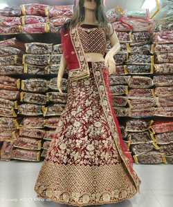 DESIGNER GEORGETTE SOIE BRODERIE TRAVAIL LEHENGA CHOLI AVEC DUPATTA PARTY WEAR PRIX DE GROS VÊTEMENT ETHNIQUE Apparelgarment - Product Image 1