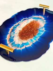 Bandeja de resina para servir recién llegada al por mayor, artículo de cocina chapado de primera calidad, respetuoso con el medio ambiente para platos y té, nuevo diseño 2025 - Product Image 6