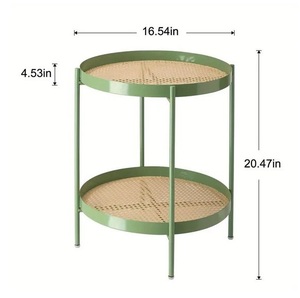 Top nouveauté grande Table d'appoint ronde noire mate Table basse en bois avec pieds en aluminium pour armoires de bar de salon - Product Image 1