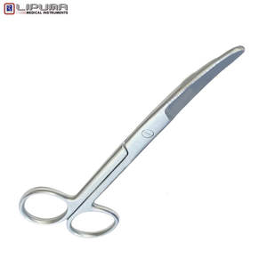 Tijeras Quirúrgicas Curvas de Acero Inoxidable LIPUMA 70503 de 5.5 Pulgadas, Alta Calidad, Estándar de Seguridad MOL, Punta Redonda/Punta Ciega, CE - Product Image 5