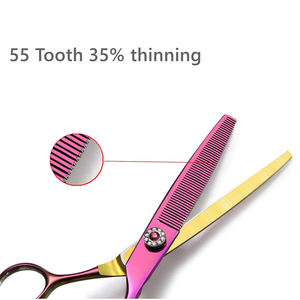 Tijeras de Entresacar Profesionales J2 de Acero Inoxidable Japonés con Punta Afilada para Suministros de Peluquería y Peinado - Product Image 5