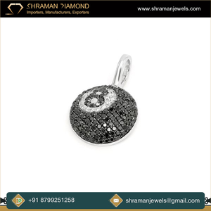 0,5 CTS y GH Color Premium joyería de moda 14K oro helado billar 8 bolas VS colgante de diamante Natural regalo para hombres o mujeres - Product Image 2