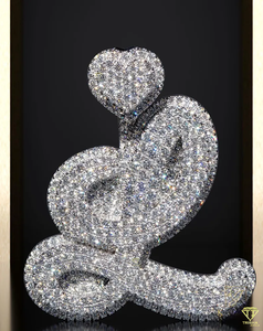 Colgante inicial de moissanita VVS Iced Out de plata 925 con nombre estilo Hip Hop chapado en oro para fiestas colgante inicial de dibujos animados - Product Image 4