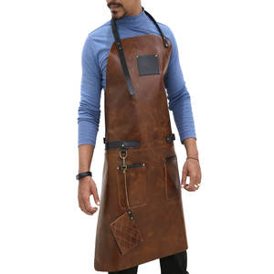 Delantal de cuero de vaca dorado personalizado de alta calidad, impermeable, protección de soldadura, ropa de seguridad, tela, uso en la cocina - Product Image 2