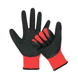 Gants de jardinage en polyester avec revêtement en latex gaufré, gants de travail de sécurité pour hommes, usage général, construction - Product Image 2
