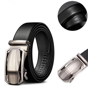 เข็มขัดแฟชั่นผู้ชายหรูหราเข็มขัดหนังวัวหัวเข็มขัดอัตโนมัติเข็มขัดหนังแท้สีดำสำหรับผู้ชาย - Product Image 5