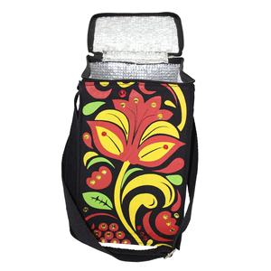 Haute qualité écologique isolé 12 oz noir teint toile voyage refroidisseur de vin grande capacité déjeuner sac fourre-tout isolant doublure - Product Image 4