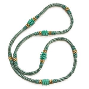 Collier de corde de perles de rocaille de mode personnalisable pour l'ordre de bijoux collier de corde perlée avec de minuscules perles de rocaille en verre colorées - Product Image 1