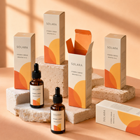 Caja de Embalaje Personalizada para Suero de Vitamina C, Cartón Plegable Impreso para Botella con Gotero de 30 ml, Marca Privada, Proveedor Mayorista OEM