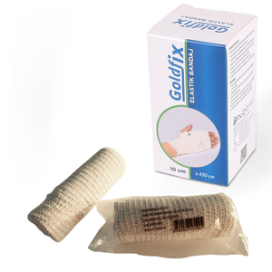 Venda Elástica de Compresión de 10cm X 4.5m, Transpirable, Soporte Médico para Cuidado de Traumas y Primeros Auxilios, Terapia de Compresión - Product Image 1