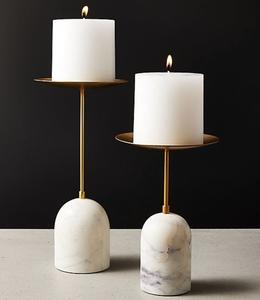 Bougeoir en métal de support de fer de conception simple avec le dîner aux chandelles de partie de décoration de mariage de plaque en bois - Product Image 5