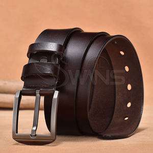 Luxury <b>Men</b> Leather <b>Belt</b> Made In Pakistan Cowhide Handmade Formal Leather <b>Belt</b> With Classic <b>Buckle</b> - Product Image 4