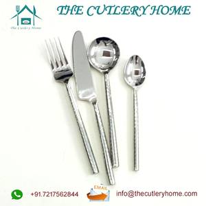 Round Tapered Handle Stainless Steel Silver Polished Handmade Cutlery <b>Set</b> for Wedding Hotel Restaurant <b>Party</b> Decoration - Product Image 3