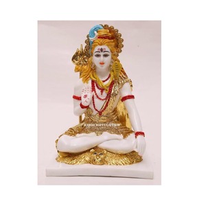 Nouvelle statue artisanale du Dieu Shiva Parivar, au design étonnant, avec une finition soignée et un fini poli lisse, pour la décoration de la maison et des temples. - Product Image 6