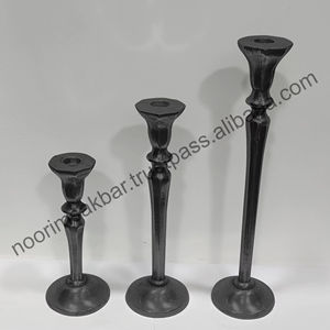 Bougeoir élégant fait main en métal noir de style européen, plaqué aluminium, impression personnalisée pour la décoration de table de Noël 2026 - Product Image 5