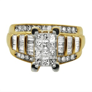 Elegante anillo de bodas de diamante Moissanite TwoTone plateado 925 Plata Iced Out joyería nupcial compromiso aniversario desgaste para mujer - Product Image 2