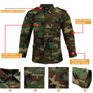 Tendance Mode Imperméable Respirant Camo Tactique Uniforme Ensemble Personnalisé Couleur/Logo Polyester/Coton Unisexe Garde Uniformes - Product Image 2