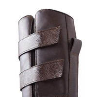 Bottes de polo équestre hautes bottes d'équitation en cuir conception durable et confortable pour un entraînement stable et une utilisation performante sur le terrain