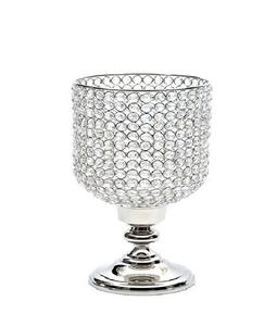 Color plata aluminio Metal espejo pulido cuentas de cristal Navidad decorativo portavelas estilo elegante otros portavelas - Product Image 1