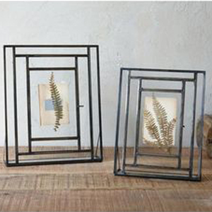 กรอบรูปโลหะสีน้ำตาลทรงสี่เหลี่ยมผืนผ้าที่ทันสมัยสำหรับตกแต่งครอบครัวตัดปะชั้นวางของขวัญสำหรับร้านอาหารงานฝีมือจำนวนมาก - Product Image 4