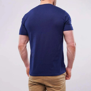 T-shirts col V pour hommes 100 % coton, faible MOQ, haute qualité, décontractés, pour l'été, vierges, vente en gros, forte demande - Product Image 4