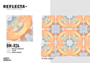 Azulejos de Porcelana Pulida de Diseño Continuo sin Juntas de 2x2 Pies BM R24 - Acabado Brillante de 600x600 mm, Diseño de Empalme para Pisos - Product Image 2
