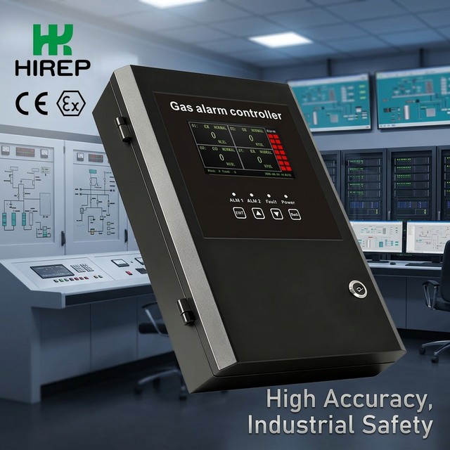 HIREP Eight-Channel Industrial Gas Detection Controller HRP-K6000 Wall-Mounted ATEX Certified System