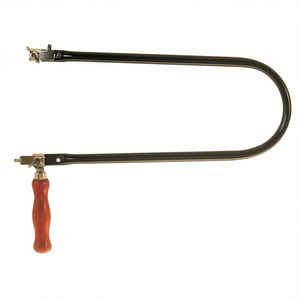 Marco de sierra de arco de tubo de acero de 13 mm con mango de madera, profundidad de garganta de 320 mm, para manualidades - Product Image 2