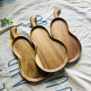 Bandeja de Acacia con forma de calabaza natural de nuevo diseño, bandeja para servir con asa de Vitrapro - Product Image 5