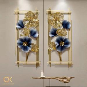 Ak Brass Golden Vertical Modern Iron <b>Wall</b> Clock Set For Home Decor - Product Image 5