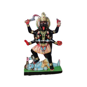 Statue de Shiva en marbre Kali Mata, la plus belle et de la meilleure qualité, pour la décoration et le culte à la maison, au bureau et au temple. - Product Image 1