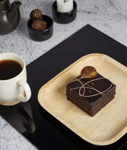 Nouvelle assiette carrée de 10 pouces, écologique, jetable, biodégradable, résistante au micro-ondes, durable, assiette naturelle pour dessert, assiettes rapides en areca - Product Image 3