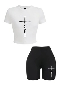 Ensemble 2 pièces chemise short coupe ajustée décontracté personnalisé de haute qualité avec design élégant OEM pour femmes 100% coton - Product Image 4