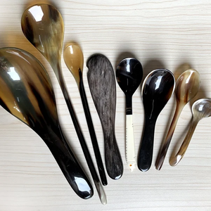 Utensilios de cuerno de búfalo natural hechos a mano ecológicos para postres y sopas, hogar, cocina y fiestas, decoración de bodas y regalos - Product Image 1