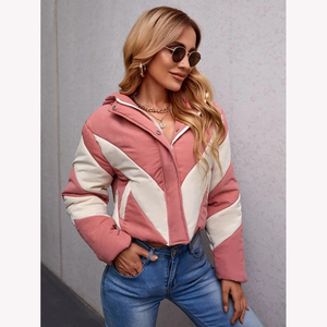 Chaqueta acolchada de Invierno para mujer de alta calidad, transpirable, impermeable, diseño de burbuja sólida con logotipo personalizado, tejido - Product Image 5
