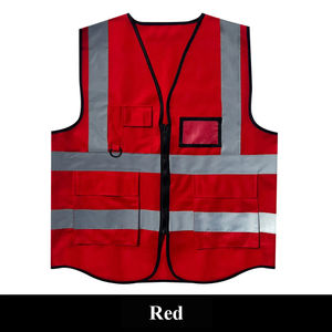 Gilet de construction personnalisé haute visibilité vêtements de sécurité avec fermeture à glissière réfléchissante multi-poches gilet en maille de vêtements de travail haute visibilité - Product Image 6