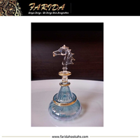 Flacons de parfum en verre/cristal, best-sellers, avec bouchon animal unique, fabriqués à la main en Égypte, gravure à l'acide, pulvérisateur à pompe, gravure dorée, Reed