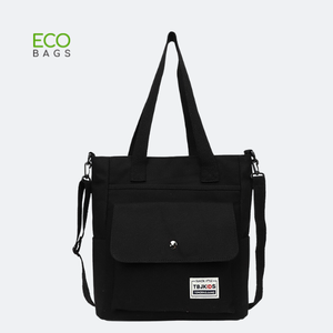 Sac fourre-tout en toile de coton multicouche Sac à bandoulière réutilisable écologique avec logo pour faire du shopping, cadeaux ou emballages - Product Image 5