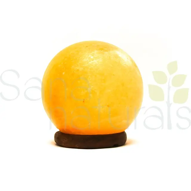 Himalaya Roze Zout Fire Ball Lamp-Door Sana Naturals-Natuurlijke Impressions Hand Gedolven Artisan Crafted-4Kg ca.