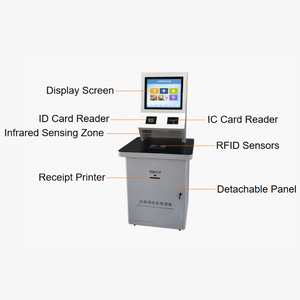 Kiosque libre-service de bibliothèque RFID avec lecteur de carte et appareil photo en option pour la gestion des livres et emprunt automatique/retour/livres <span class=keywords><strong>sur</strong></span> écran LCD - Product Image 2