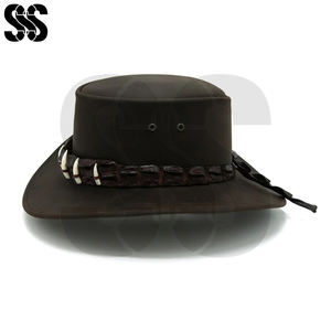 Chapeau de cowboy en cuir pour l'équitation, réglable, de haute qualité, chapeau décontracté pour homme avec couleurs personnalisées - Product Image 3