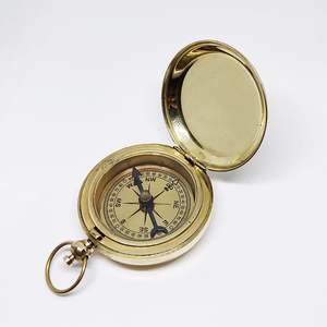 Brass Nautical <b>Compass</b> Pocket <b>Navigational</b> Instrument Maritime Ship Captain Sailor Collectible Display - Product Image 6