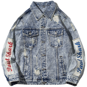Vestes en jean pour hommes tendance, style streetwear, hiver - 100% coton, tailles et couleurs personnalisables, respirantes, écologiques, haute qualité - Product Image 1