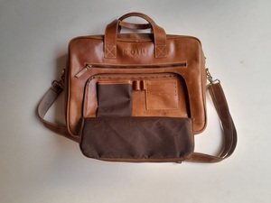 2024 décontracté meilleure vente pas cher prix 100% sacs pour ordinateur portable en cuir véritable/sacoche pour ordinateur portable d'affaires de haute qualité pour hommes et femmes - Product Image 2