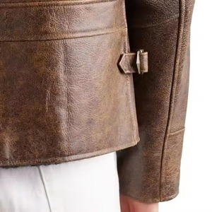 แจ็กเก็ตหนังสำหรับผู้ชายแจ็กเก็ตหนังสไตล์สตรีทแวร์ - Product Image 4